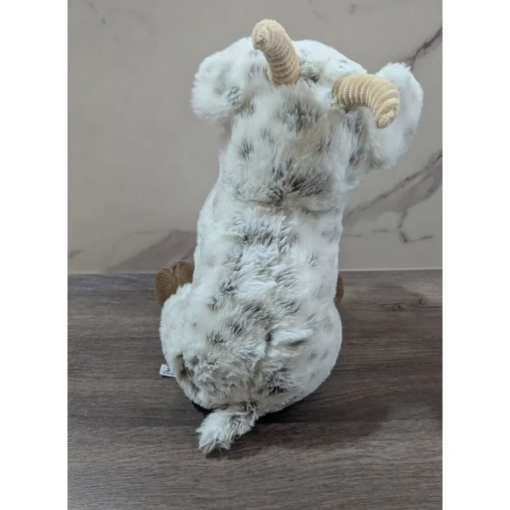 The Petting zoo Eco-Friendly Spotted Goat‎ Plush Stuffed Animal White Grey  12